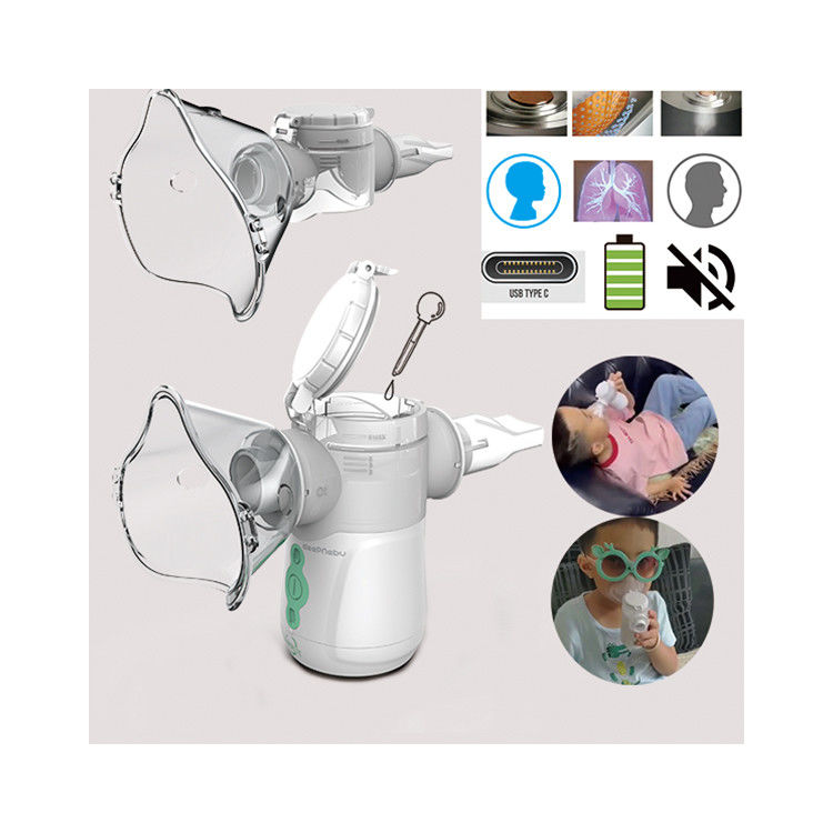 হোম হটেস্ট নীরব বহনযোগ্য কুয়াশা Nebulizer মেশিন ব্যাটারি হাঁপানি ইনহেলার জাল Nebulizer বাচ্চাদের জন্য