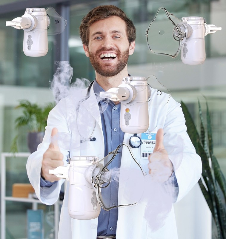 ইউএসবি এটমাইজার যার কণা আকার ২.৫-৩.৬μm এবং এটমাইজারের রেট ≥ ০.২৬ মিলি/মিনিট